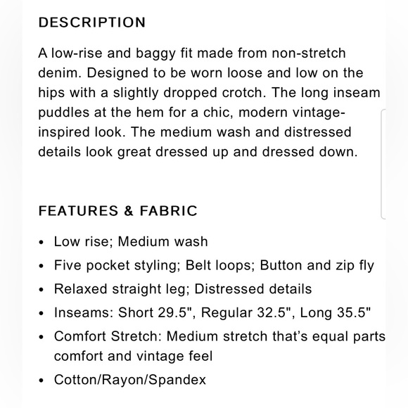 Express Low Rise Medium Wash Baggy Relaxed Straight Blue Jeans 10 Short 10S 10 S - Picture 16 of 16